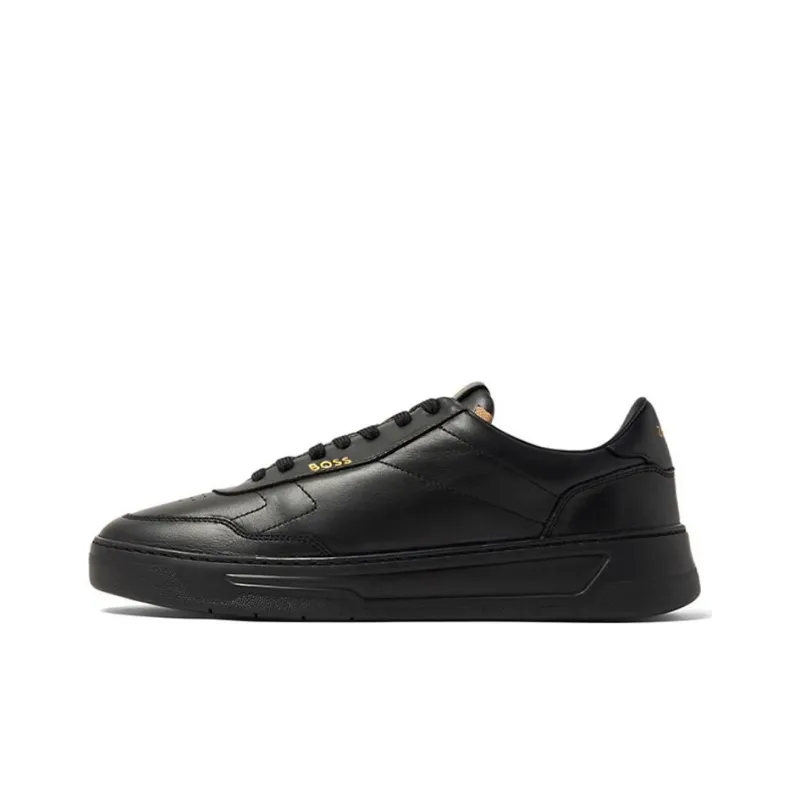 BOSS Panelled Leather Sneakers-0