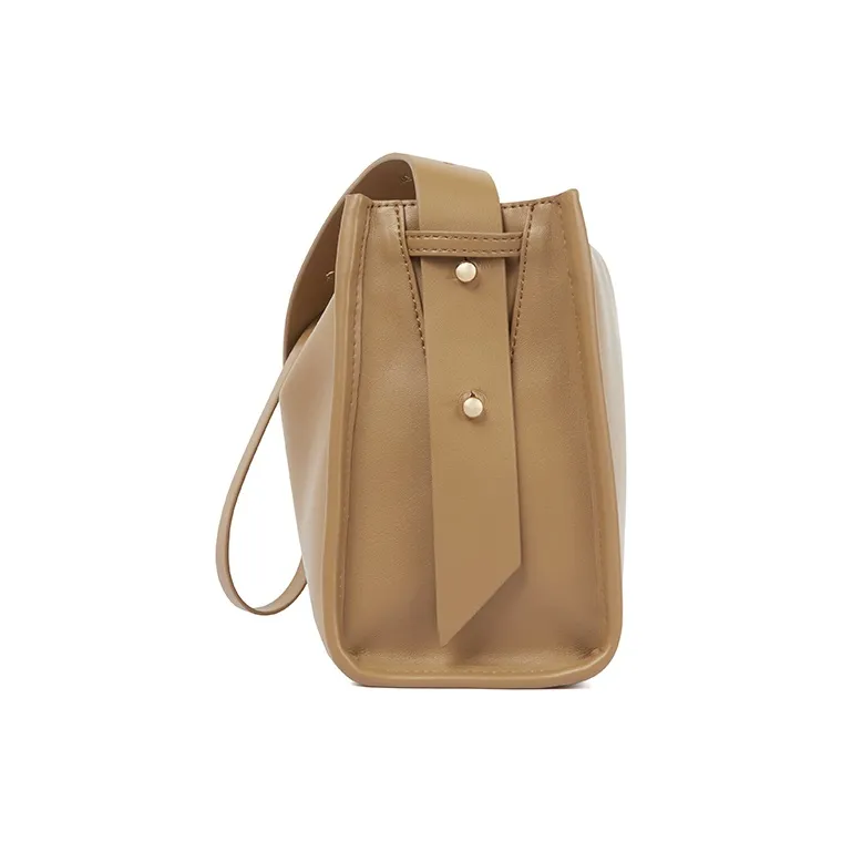 TUCANO PU Leather Shoulder Bag, Crossbody Bag, Shoulder Bag Medium Size Women's Caramel Brown-4
