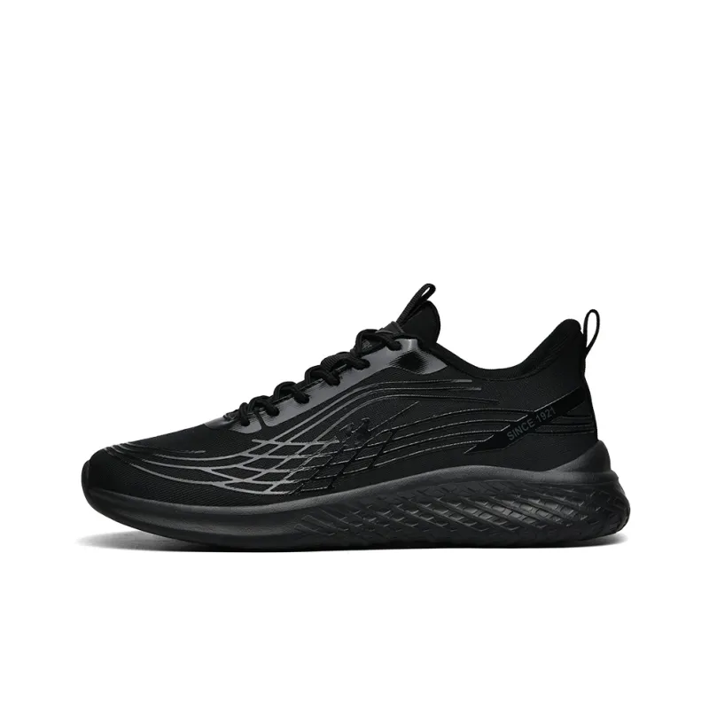 Binary Low Top Running Shoes Men's Black Warrior-0