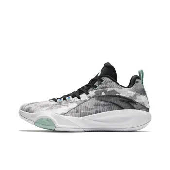 Anta Windhole 4 Anti Slip Wear Resistant Low Top Anta Elastic Technology Basketball Shoes Men's Gray Black