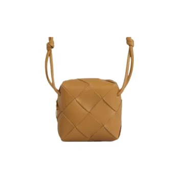 Bottega Veneta CASSETTE Sheepskin Camera Bag Shoulder Bag Crossbody Bag Mini Women's Brown