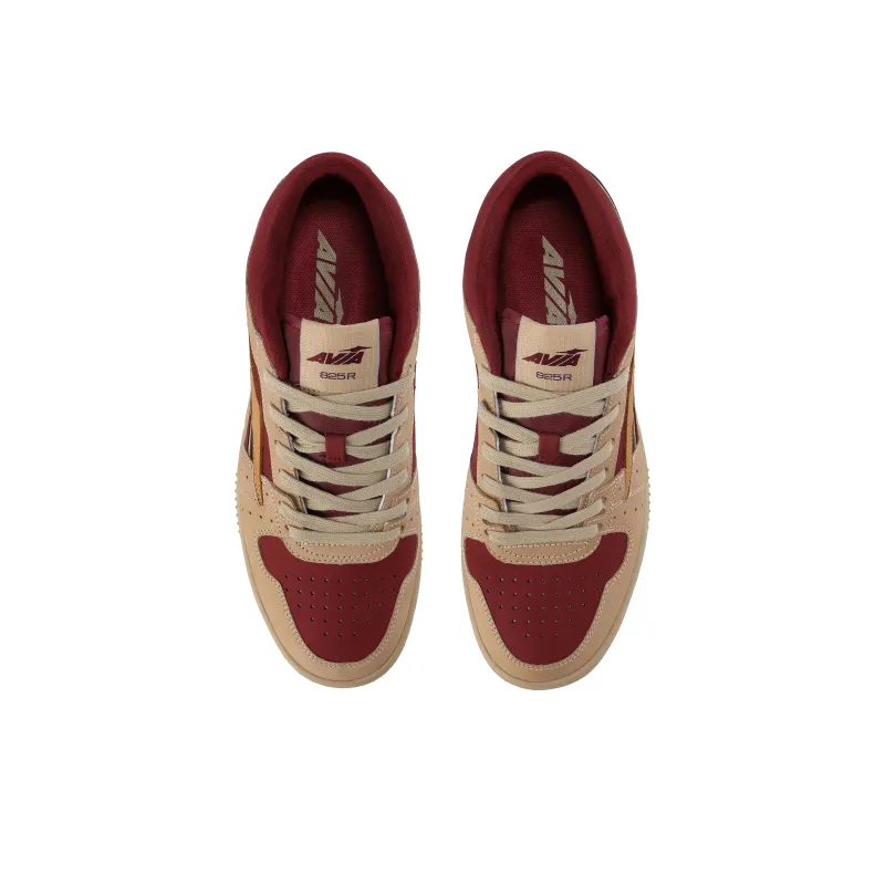 AVIA 825R Series Anti Slip Wear Resistant Low Top Skateboard Shoes Men's Beige Red-4