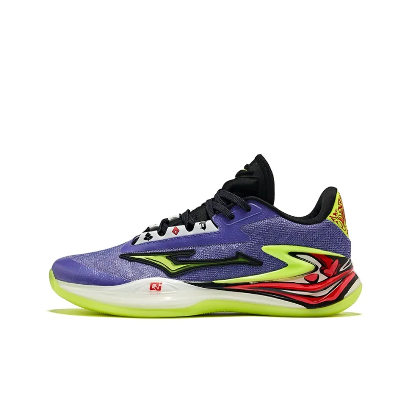 Erke Humble 1.0 Qi Technology Cushioning Wear Resistant Mid Top Basketball Shoes Men's Joker Kaleidoscope Color-0