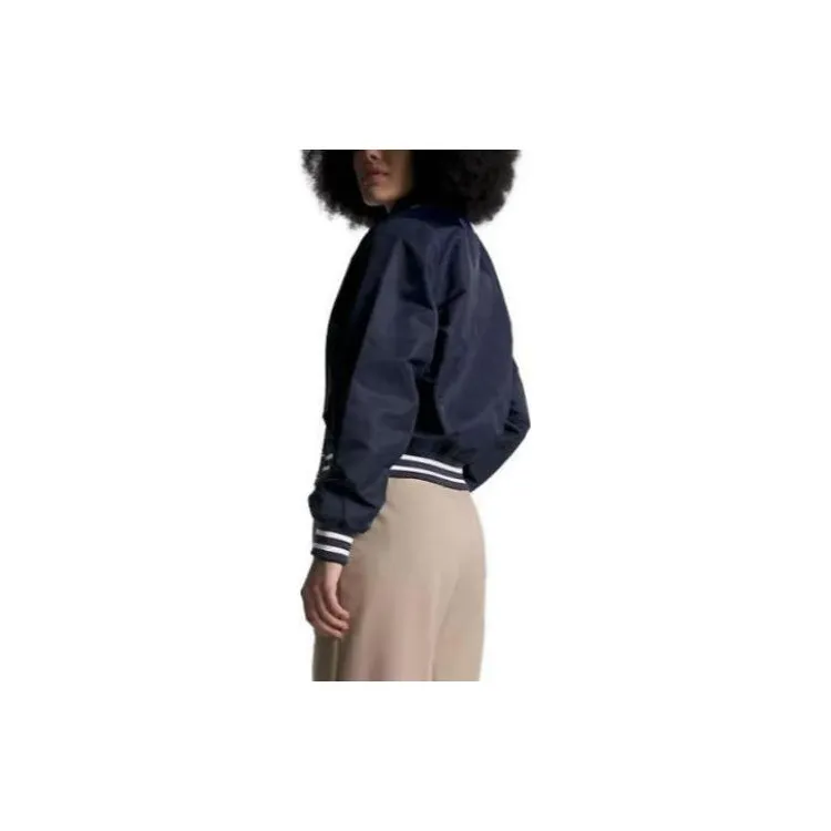 Tommy Hilfiger FW23 Varsity Monogram Bomber Jacket Jackets Desert Sky Jackets & Coats Women's Marine Blue-2