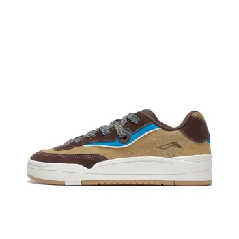 LiNing GOS 2000 Non slip Lightweight Low Top Skateboard Shoes Men's Brown