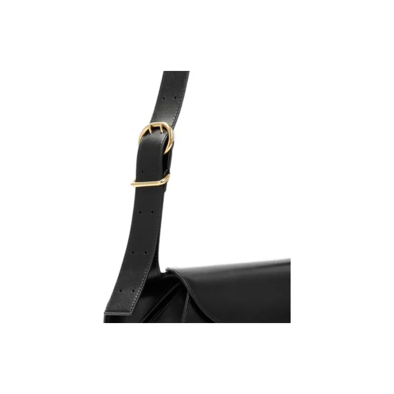JIL SANDER Cannolo Logo Embossed Small Shoulder Bag-3