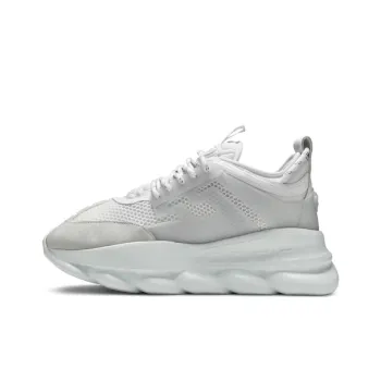 VERSACE Chain Reaction White Mesh Rubber Suede
