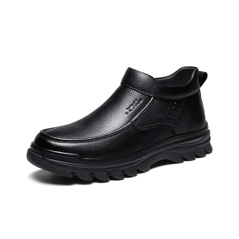 G.N.SHIJIA Men's Casual Shoes Men Mid Top Black/Brown-9