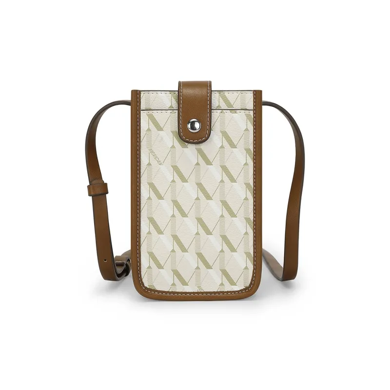 MEXICAN Polyvinyl Chloride Cell Phone Pouch, Crossbody Bag Regular Women's Brown/Green/Ecru-10