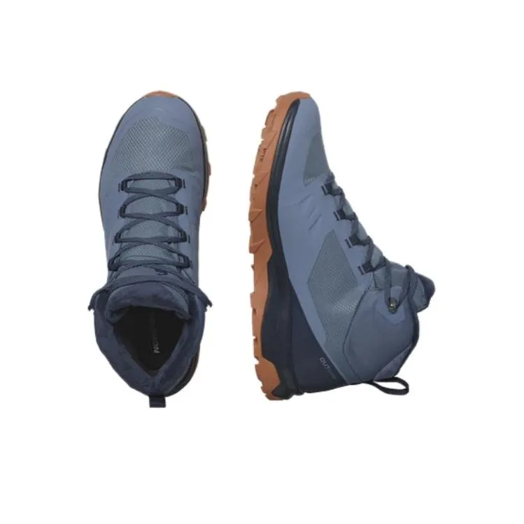 SALOMON X Ultra 4 Mid-Top Outdoor Shoes Men's Blue-3