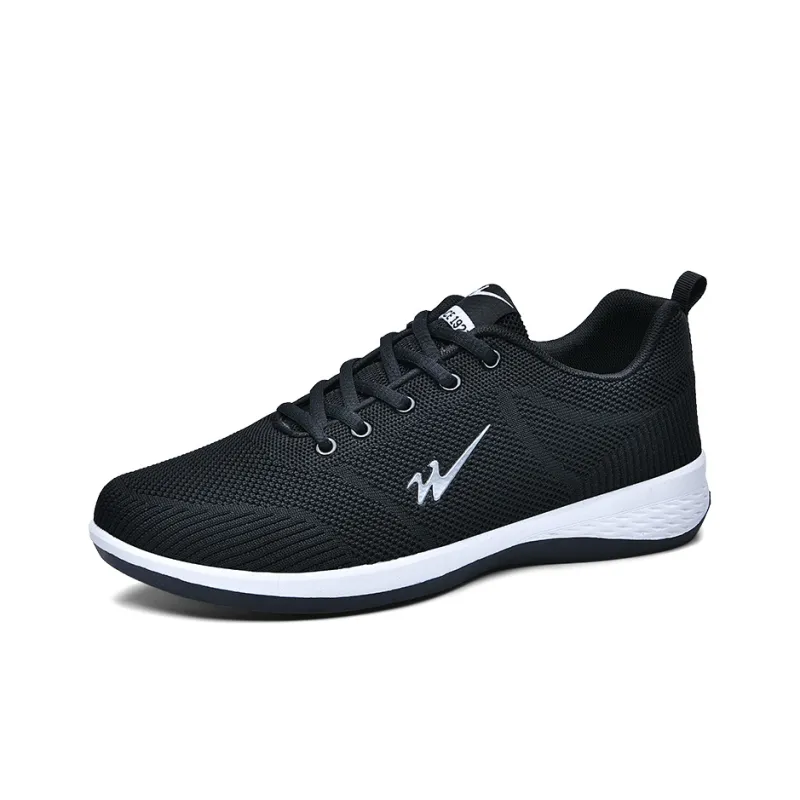 Binary Low Top Running Shoes Men's Black White-1