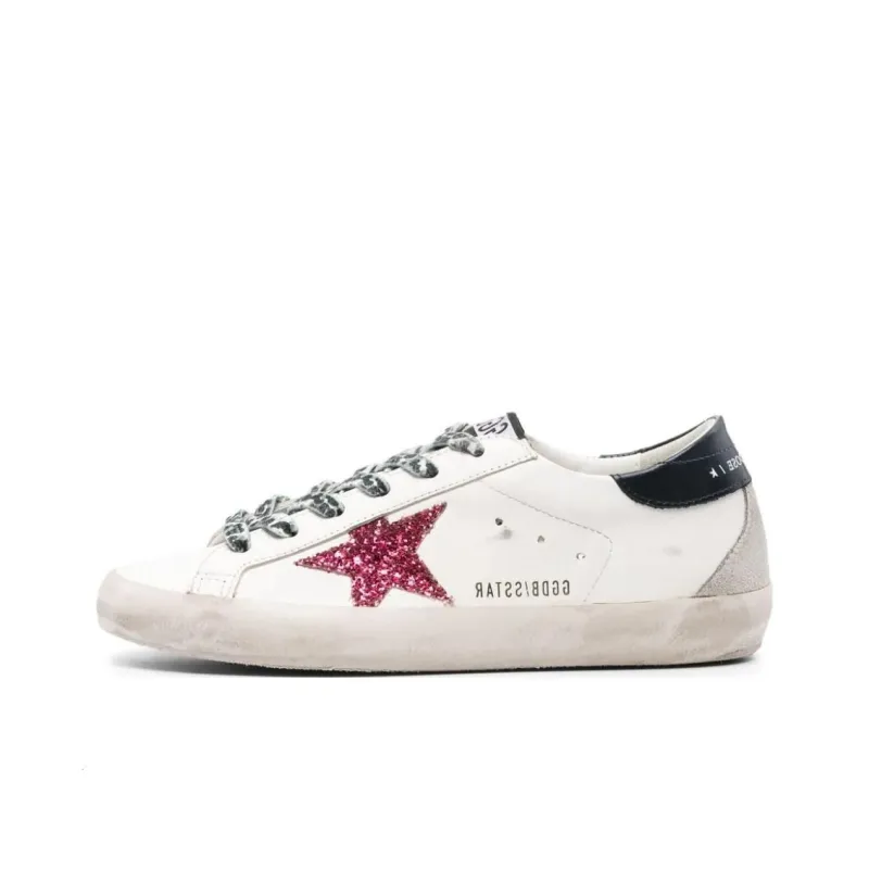 Golden Goose Super-Star White Pink Cheetah Women's-0