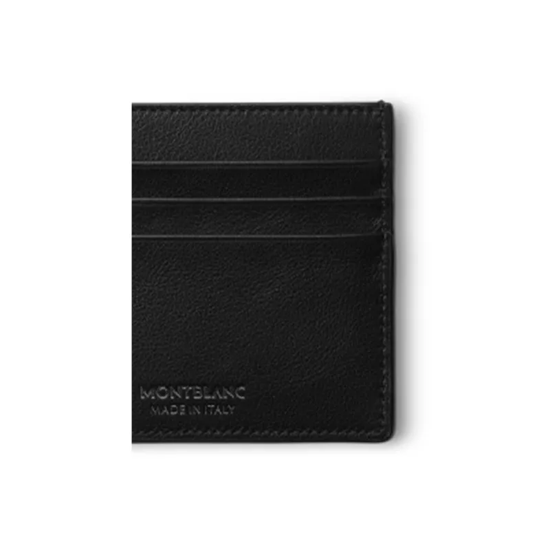 MONTBLANC Meisterstuck Cow Leather Patchwork Card Holder Men's Black-4
