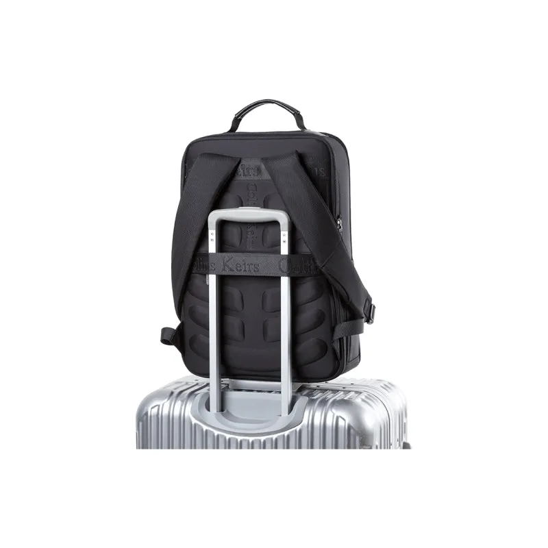 COLINS KEIRS Fabric With Microfiber Backpack For Men Large Size Unisex Black-4