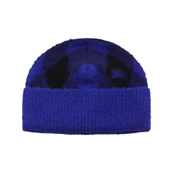Burberry Check Intarsia Knit Beanie