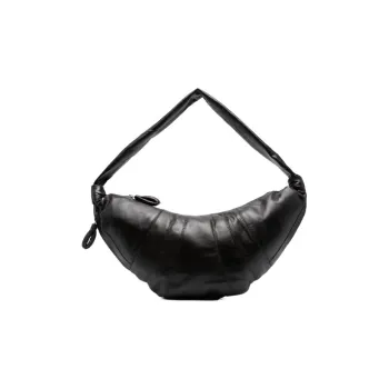 Lemaire Croissant Series Sheepskin Croissant Bag Goat Horn Bag Slogan Bag Handbag Shoulder Bag Large Size Unisex Black