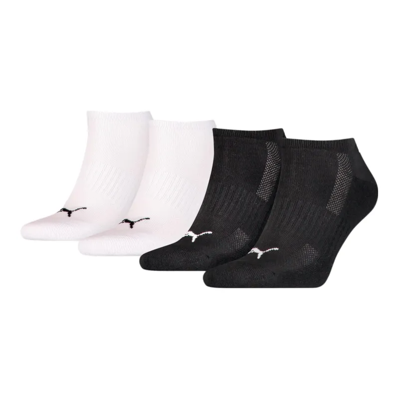 PUMA Lot De 4 Paires De Chaussettes Ankle Socks Unisex 4 Pack White+Black-0