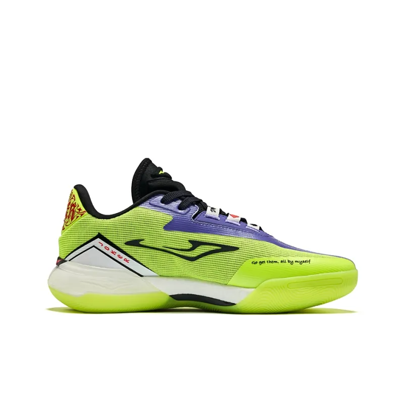 Erke Humble 1.0 Qi Technology Cushioning Wear Resistant Mid Top Basketball Shoes Men's Joker Kaleidoscope Color-1