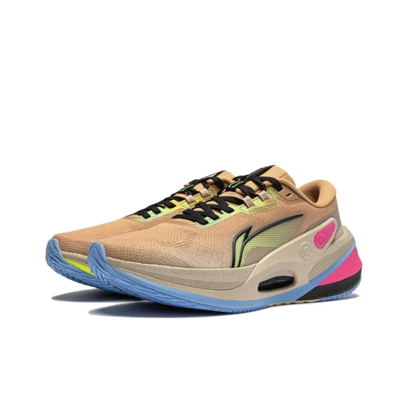 LiNing Furious Rider 7.0 V2 Cushioned Slip Resistant Low Top Running Shoes Men's Light Brown-2