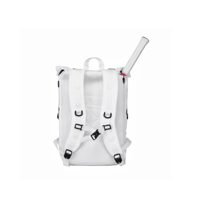 WINNER Polyester Tennis Bag Backpack Large Size Unisex White/Black-4