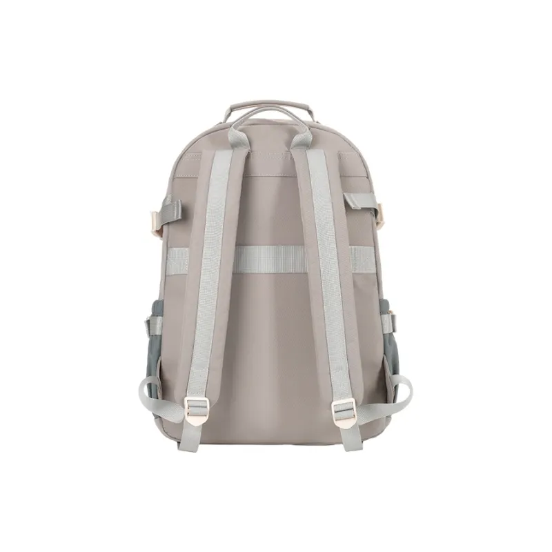 SOSITE Nylon Fabric Computer Backpack Medium Size Unisex Blue & Gray/Khaki/Black & Gray-6