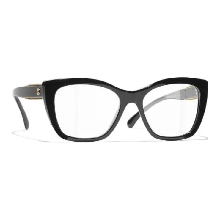 CHANEL Acetate Butterfly Sunglasses Men's Black-1