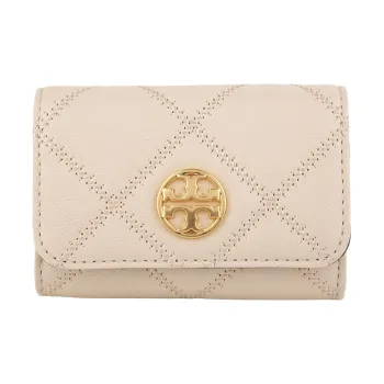 TORY BURCH TB Willa Leather Wallet Women's Cheese White Color