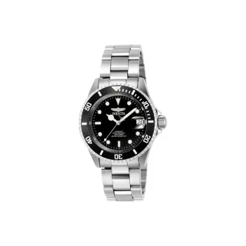 INVICTA Wrist Watch Automatic Mechanical Movement Stainless Steel Strap 40mm Black Dial Men's Watches
