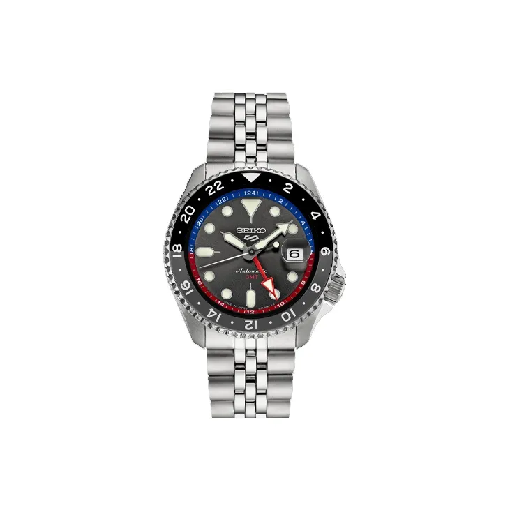 SEIKO Automatic Mechanical Movement Stainless Steel Strap Watch Unisex Black Dial SSK019-0