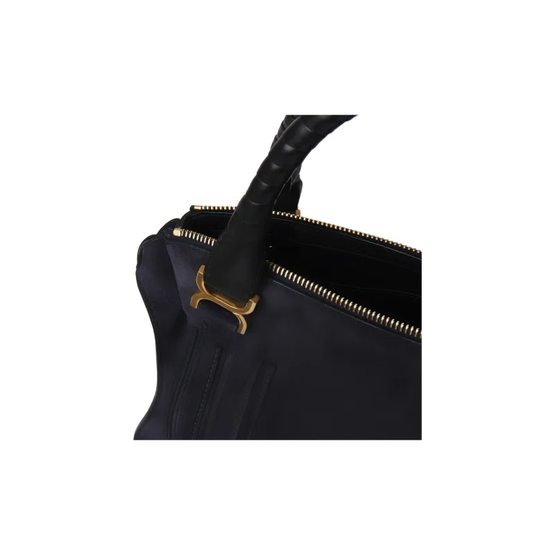 Chloe Marcie Calfskin Handbag Large Size Women's Midnight Blue-3