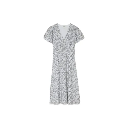 CLUB MONACO Short-Sleeved Dresses Women's Black/White C2WGR