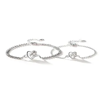 KADER S925 Silver Bracelets Unisex Silver White