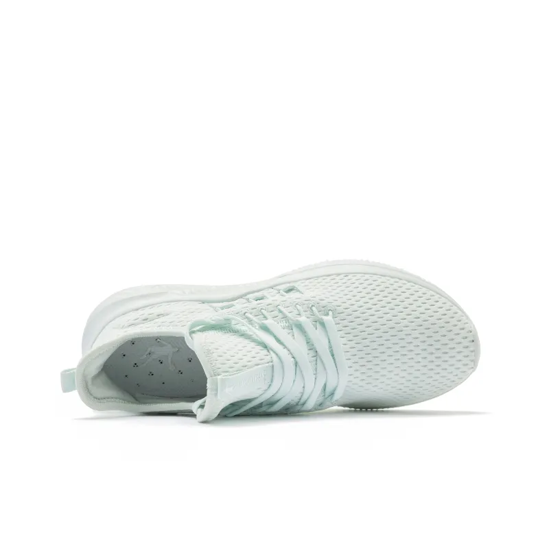 QIAODAN Wear resistant And Lightweight Low Top Running Shoes Women's Light Transparent Green Jordan White-3