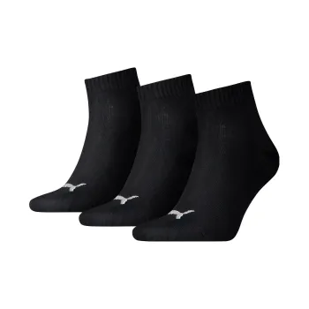 PUMA Lot De 3 Paires De Chaussettes Basses Unies Et Unisexes Ankle Socks Unisex 3 Pack Black