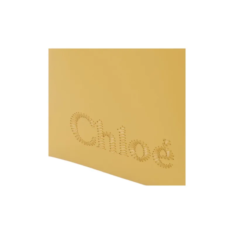 Chloe Calfskin Handbag, Shoulder Bag, Crossbody Bag Extra Mini Women's Honey Gold-4