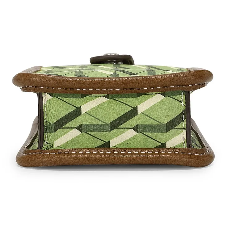 MEXICAN Polyvinyl Chloride Cell Phone Pouch, Crossbody Bag Regular Women's Brown/Green/Ecru-8