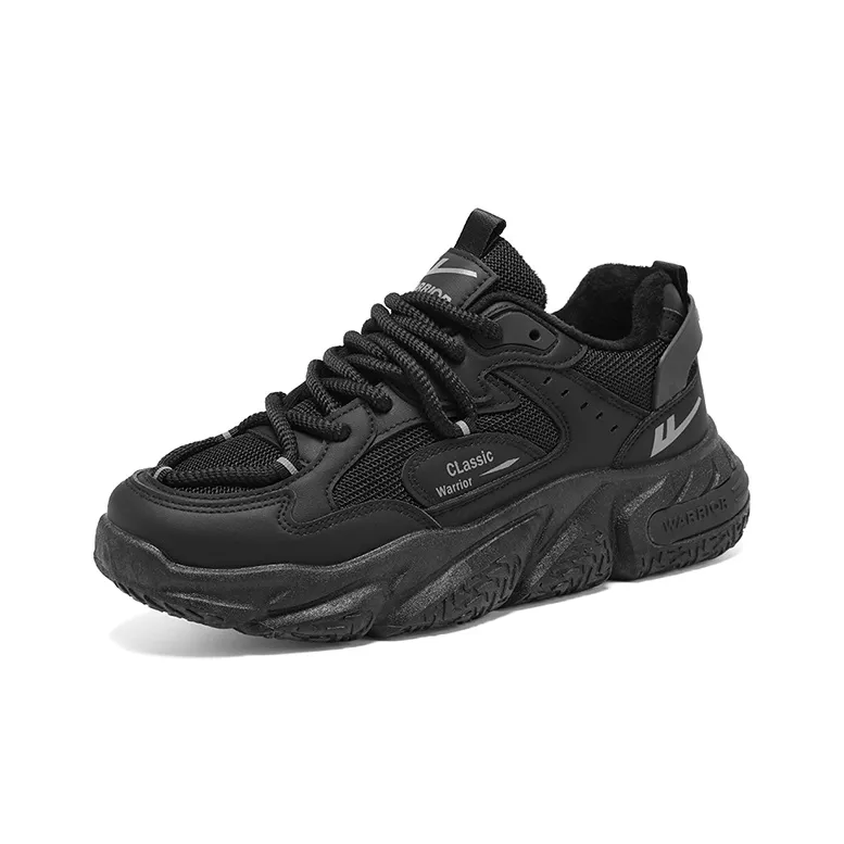 Warrior Low Top Chunky Sneakers Men's Black-1