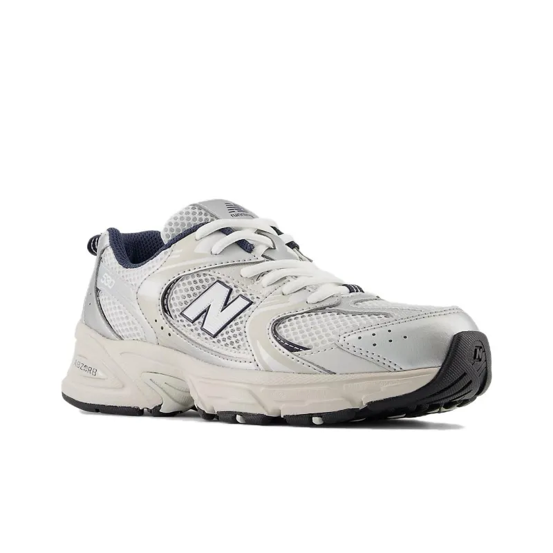 New Balance NB 530 Cushioning And Breathable Low Top Kids' Running Shoes White Blue Silver Teenagers-2
