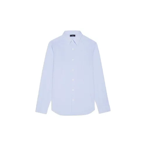 THEORY Shirts Men Light Blue