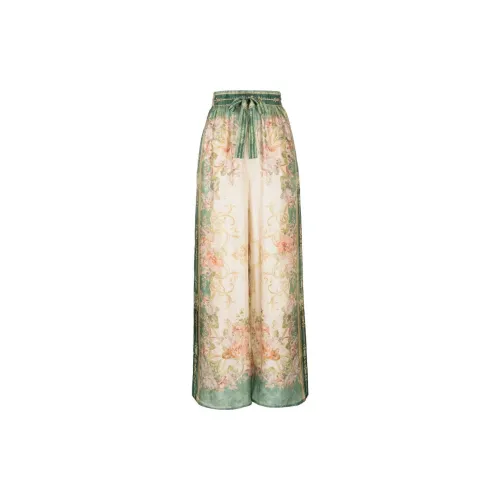 Zimmermann August Drawstring Silk Wide-leg Trousers