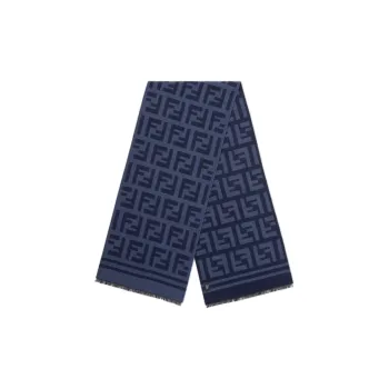 FENDI Knit Scarves Men's Dark Blue
