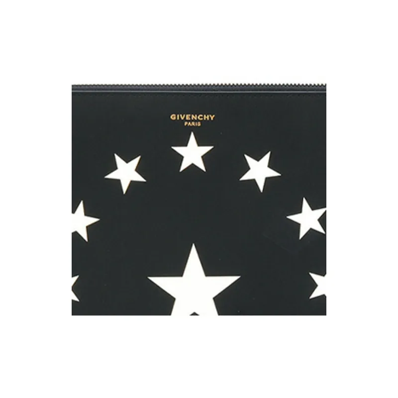 GIVENCHY Leather Clutch Unisex Black-2