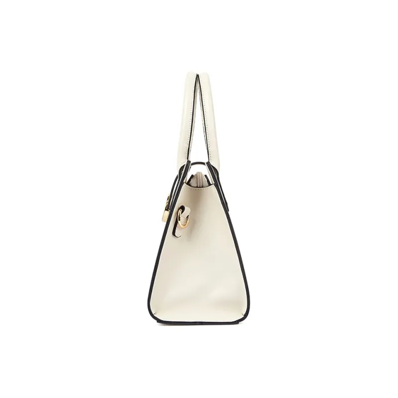TUCANO PU With Cow Leather Shoulder Bag, Crossbody Bag, Handbag Tubas Women's Milk White-3