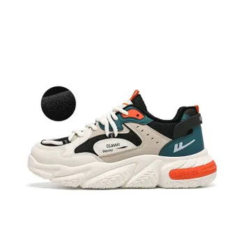 Warrior Low Top Chunky Sneakers Men's Black Blue