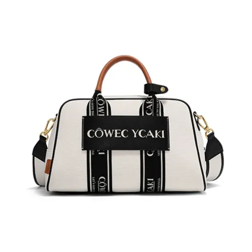 COWEC YCAKI Handbags Off-White With Black Accents