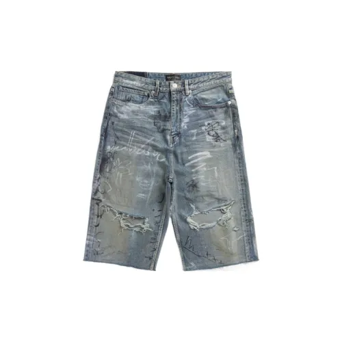 Balenciaga Denim Shorts Unisex Blue