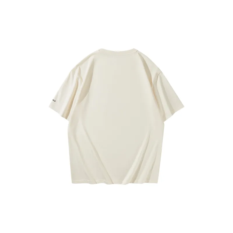 HLA T Shirts Men Cooling Antibacterial Beige Apricot Pattern CT-1