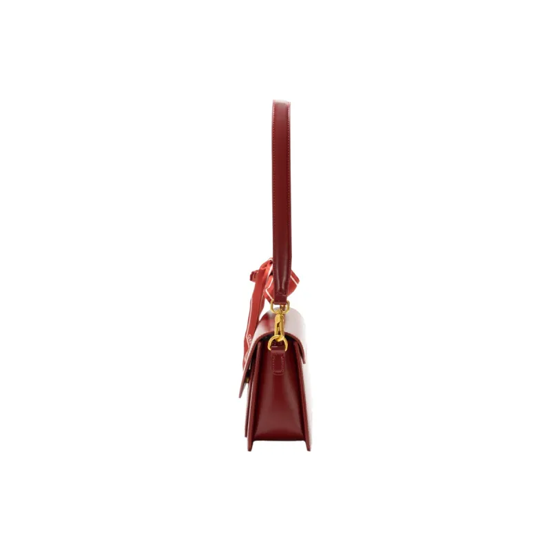 GXFMOD Genuine Leather Shoulder Bag Medium Size Women's Burgundy-4