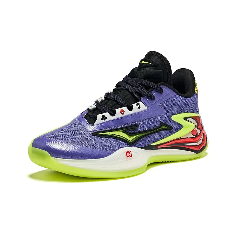 Erke Humble 1.0 Qi Technology Cushioning Wear Resistant Mid Top Basketball Shoes Men's Joker Kaleidoscope Color-2
