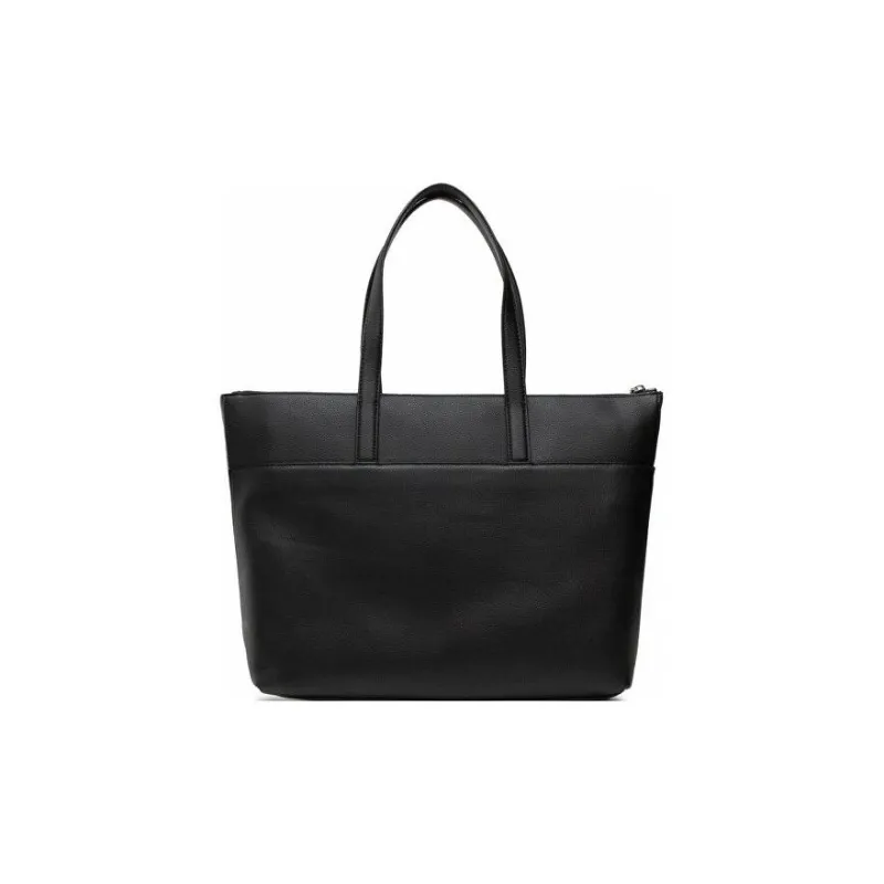 CK/Calvin Klein Polyurethane Tote Bag Shopping Bag Handbag Shoulder Bag Women's Black-2